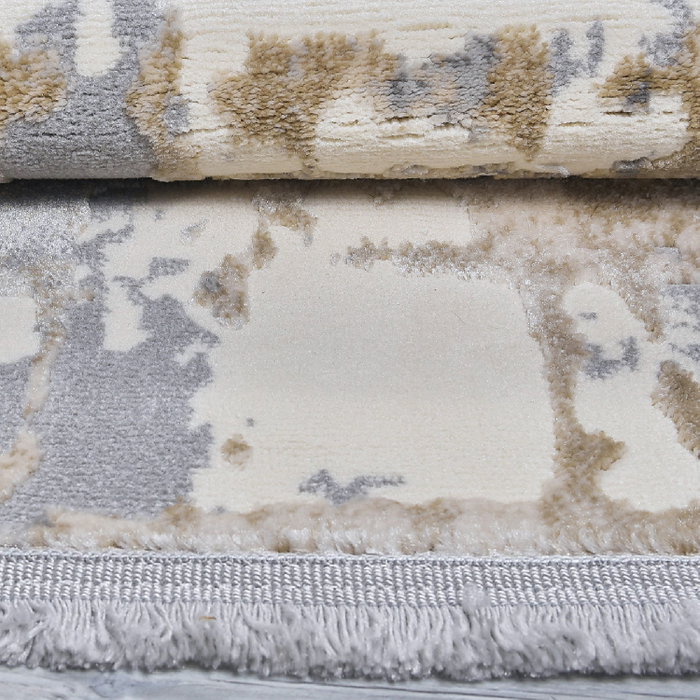 Conceptum Notta 1100 Alfombra de Pasillo 100 x 500 cm Gris, Beige y Crema